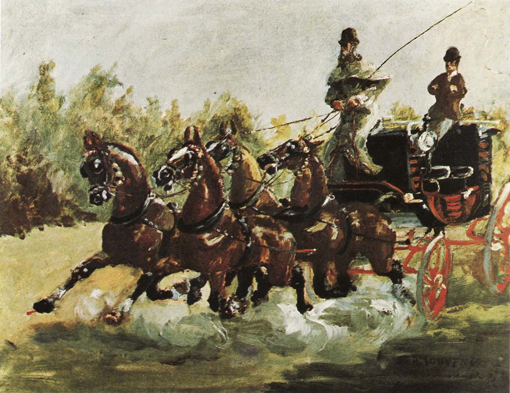 Count Alphonse de Toulouse-Lautrec Driving his Mail Coach in Nice
